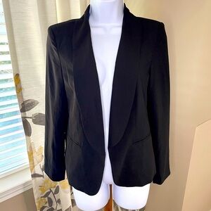 Cynthia Rowley Printed Lining Black Flowy Blazer Size M